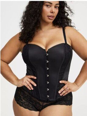 Torrid Satin Hook Front Corset Bustier | 2X